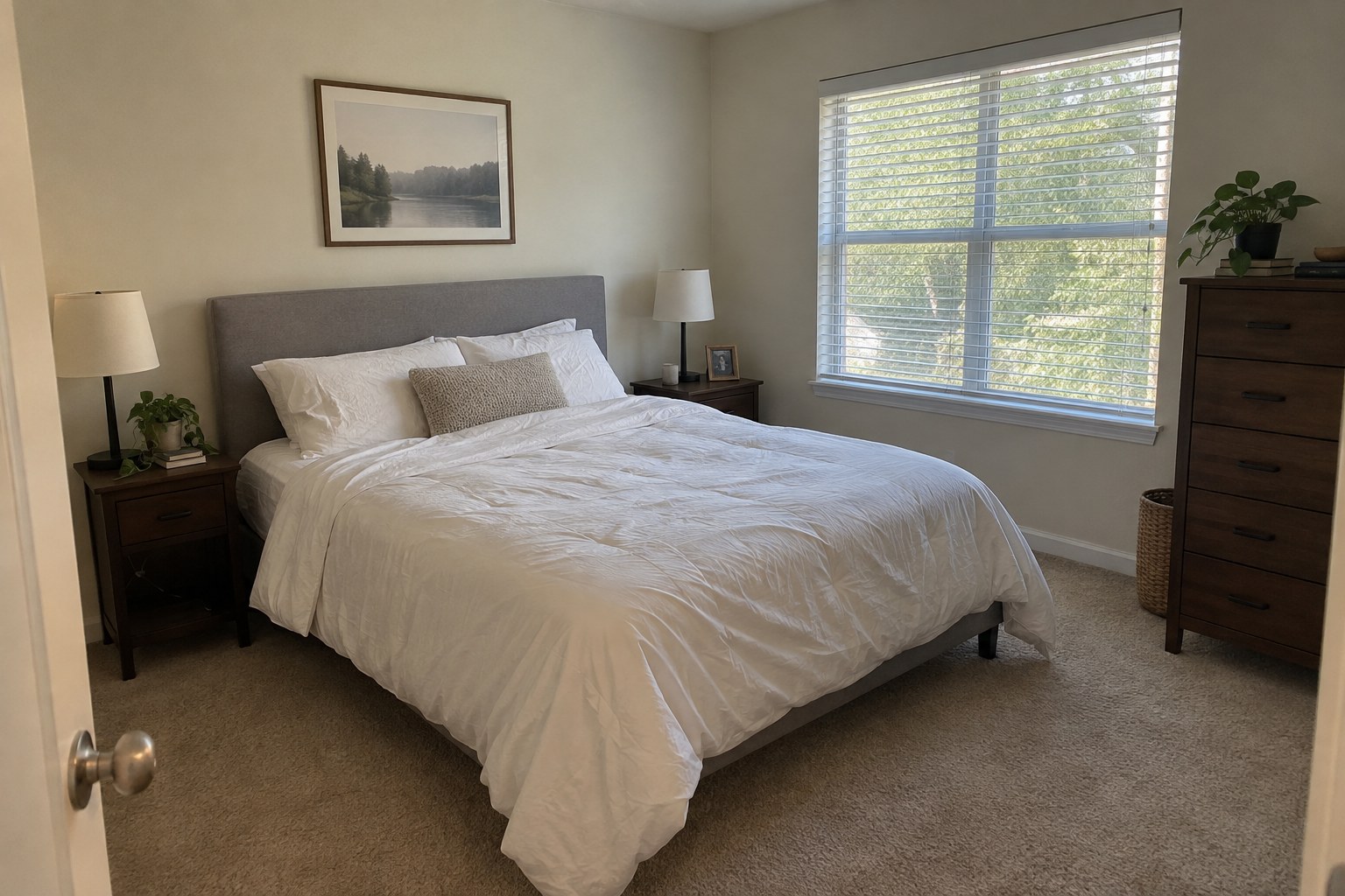 Illustrative furnished bedroom